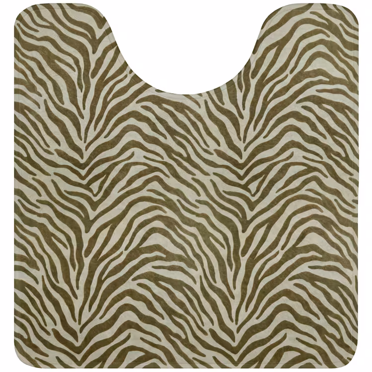 Wc Mat - Zebramotief - Groen - Modern — 1