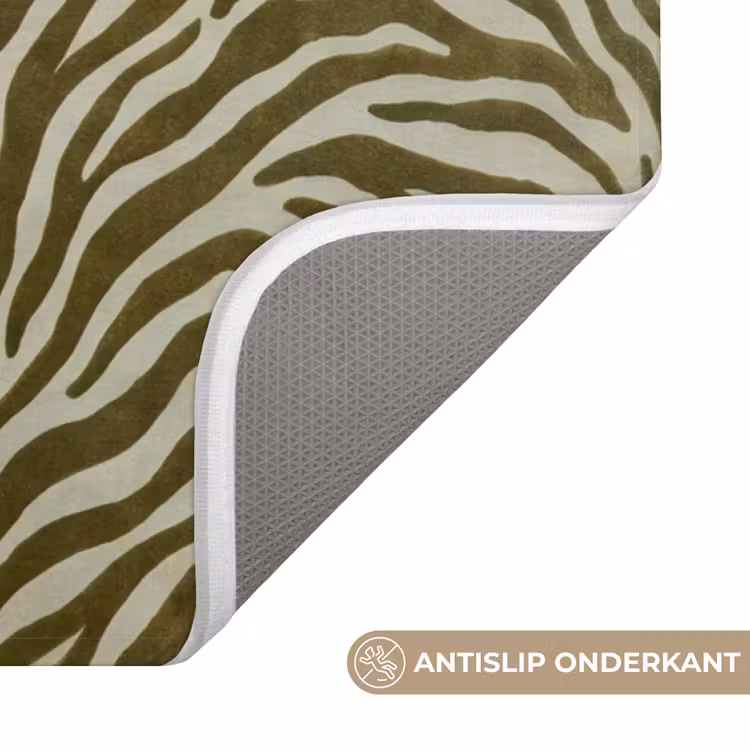 Wc Mat - Zebramotief - Groen - Modern — 4