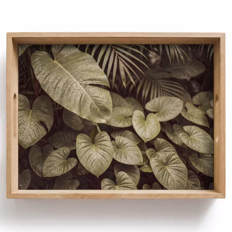 Dienblad - Groene bladeren - Natuur — 1
