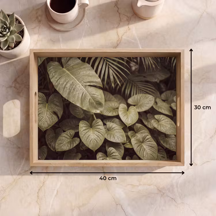 Dienblad - Groene bladeren - Natuur — 9