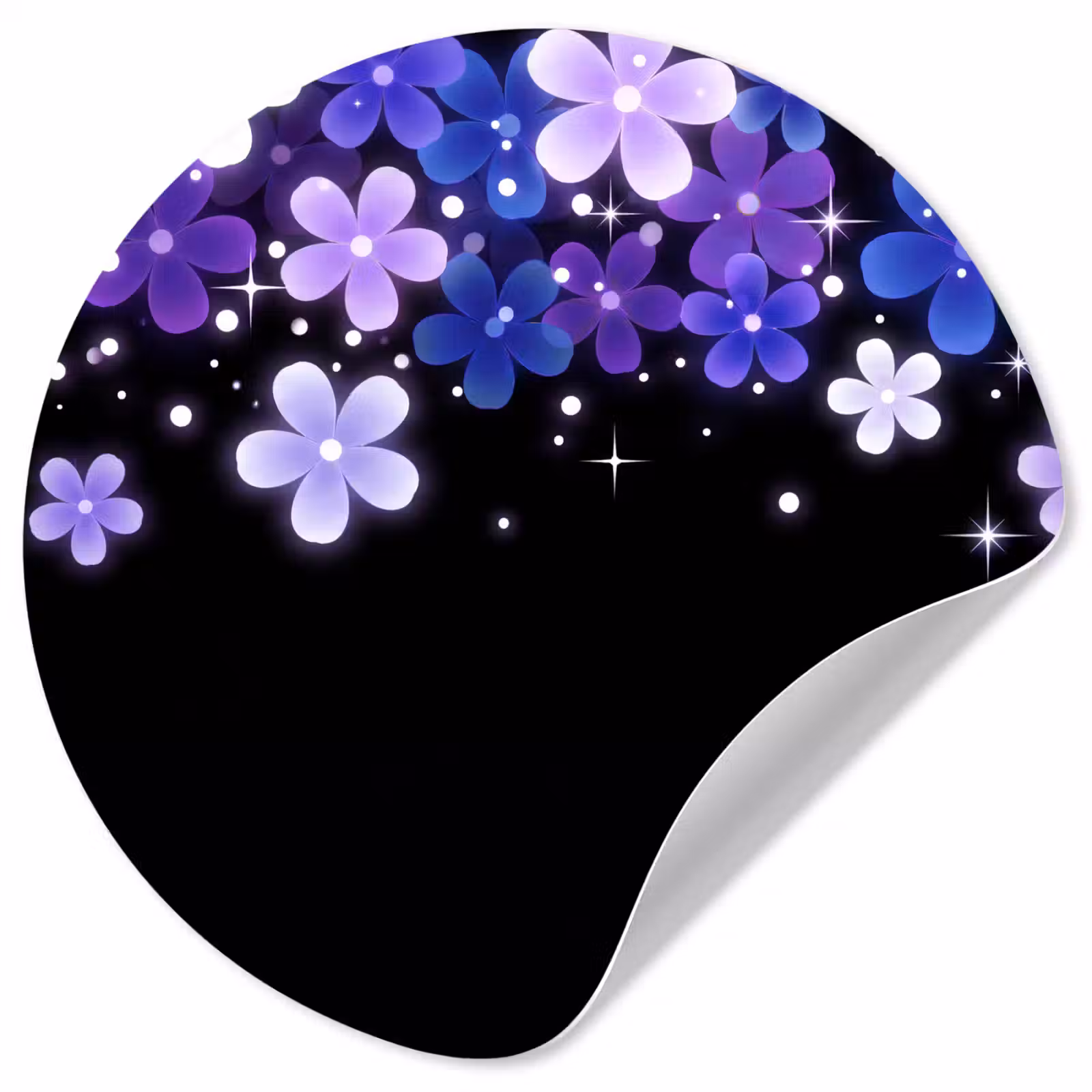 Behangcirkel - Bloemen - Paars - Modern — 1