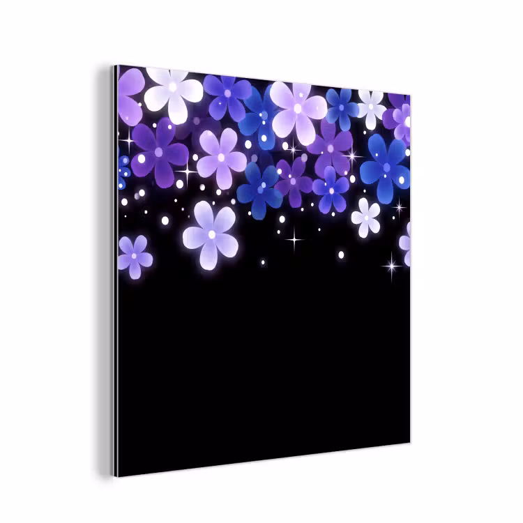 Aluminium schilderij - Bloemen - Paars - Modern — 1