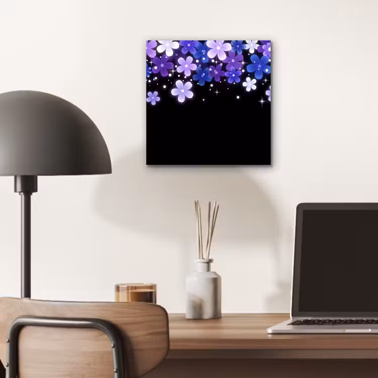 Aluminium schilderij - Bloemen - Paars - Modern — 6