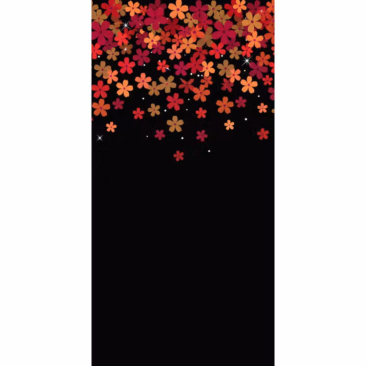 Behang - Bloemen - Abstract - Oranje — 2