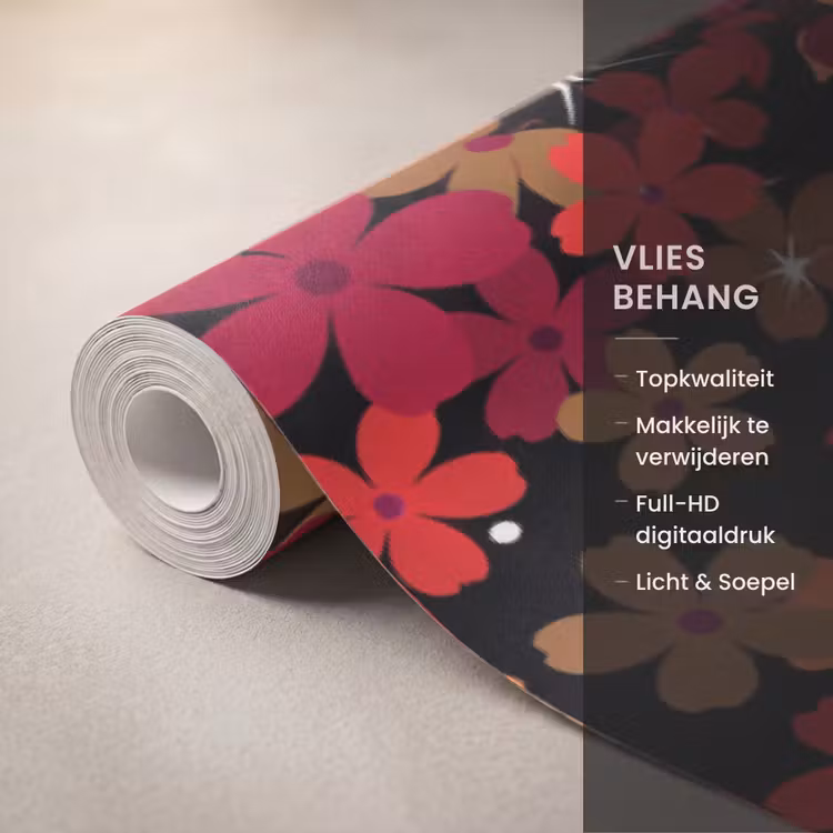 Behang - Bloemen - Abstract - Oranje — 3