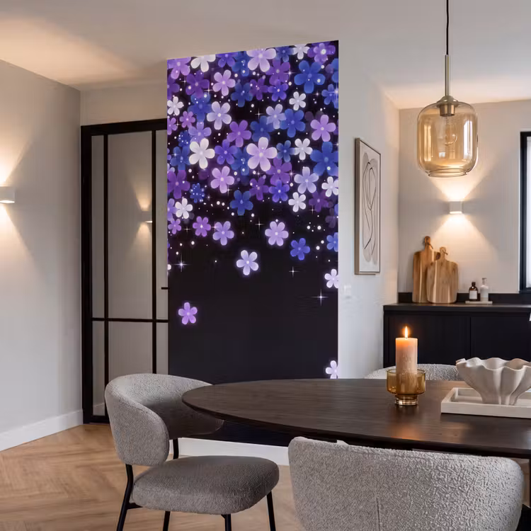 Behang - Bloemen - Paars - Modern — 5