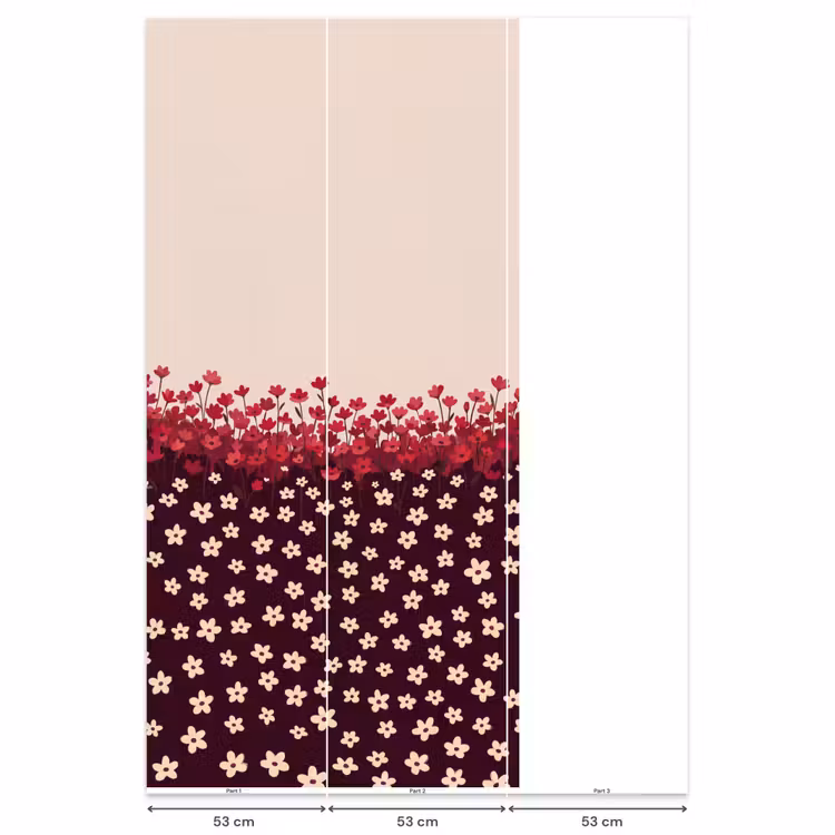 Behang - Bloemen - Rood - Natuur — 6