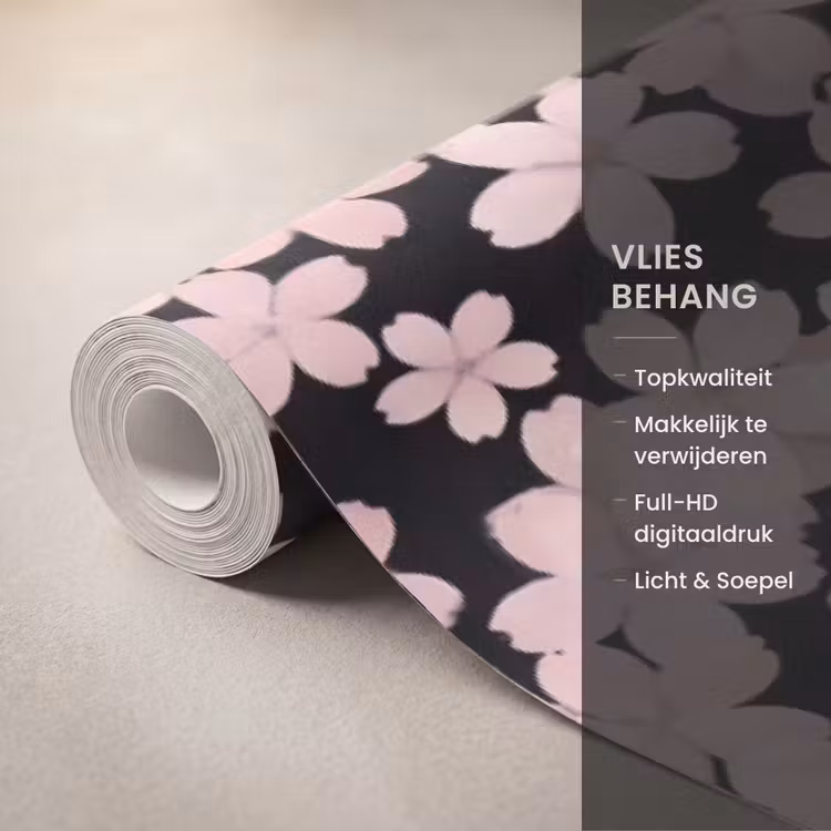 Behang - Roze bloemen - Natuur — 3