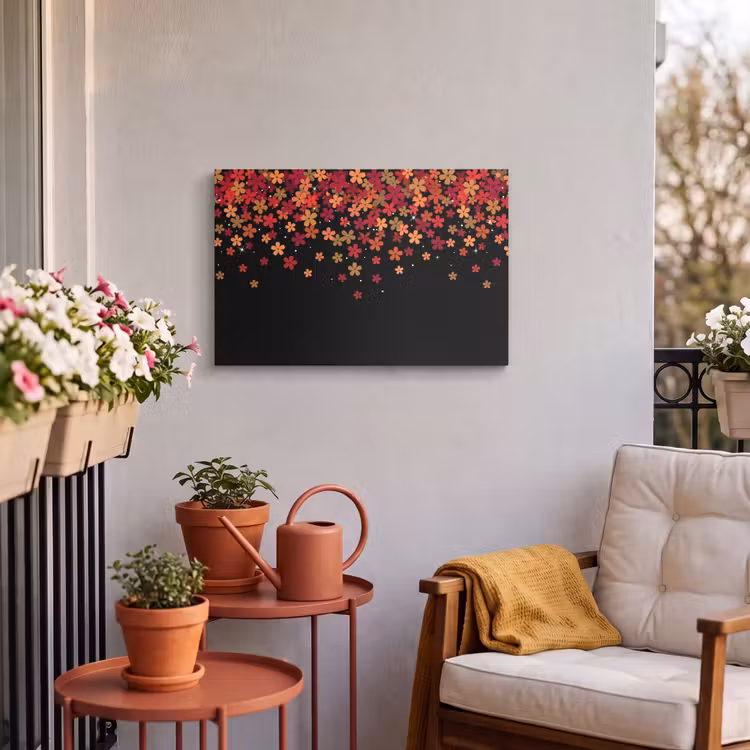 Buiten canvas - Bloemen - Abstract - Oranje — 3