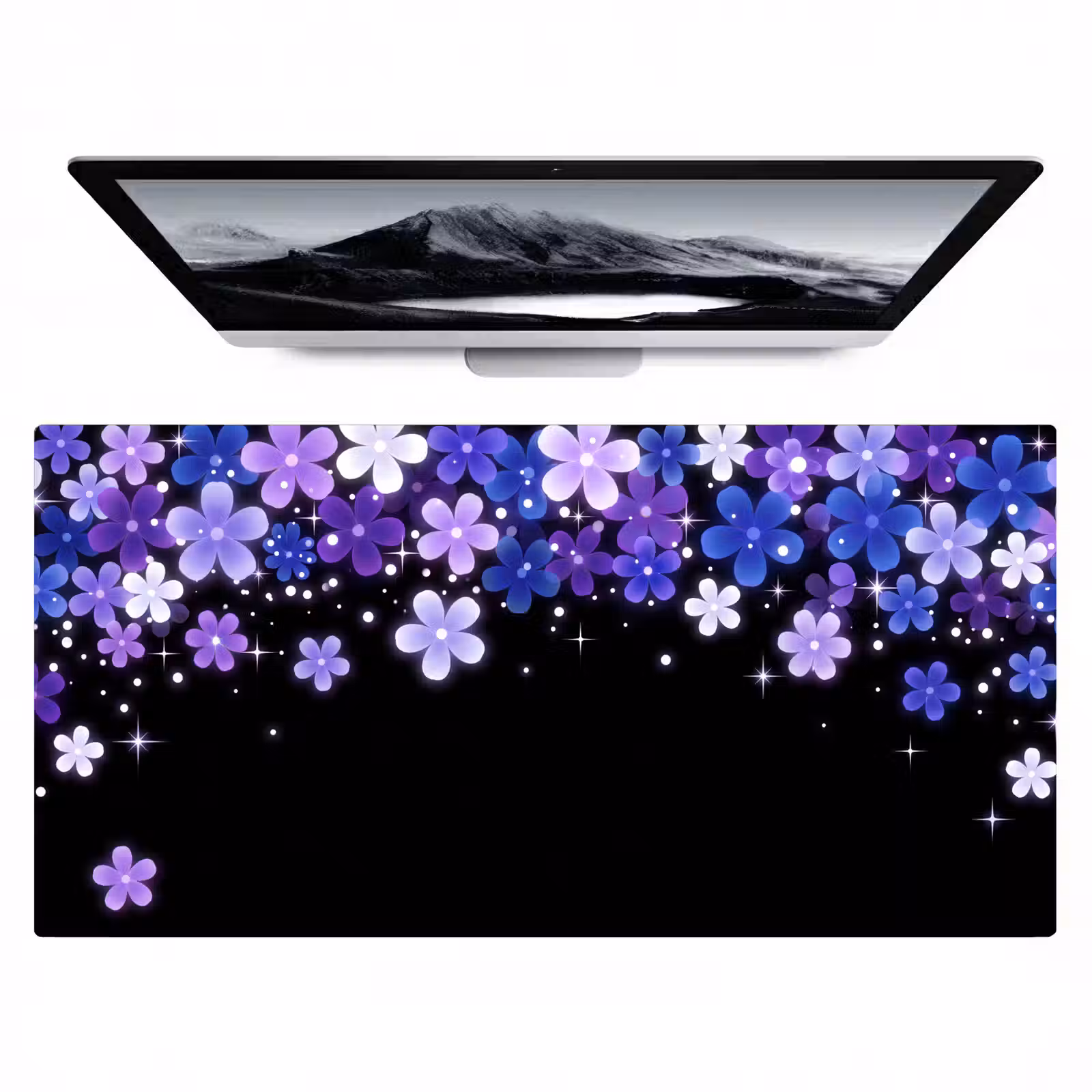 Bureau onderlegger - Bloemen - Paars - Modern — 1
