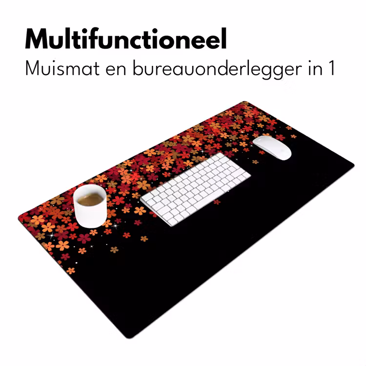 Bureau onderlegger - Bloemen - Abstract - Oranje — 7