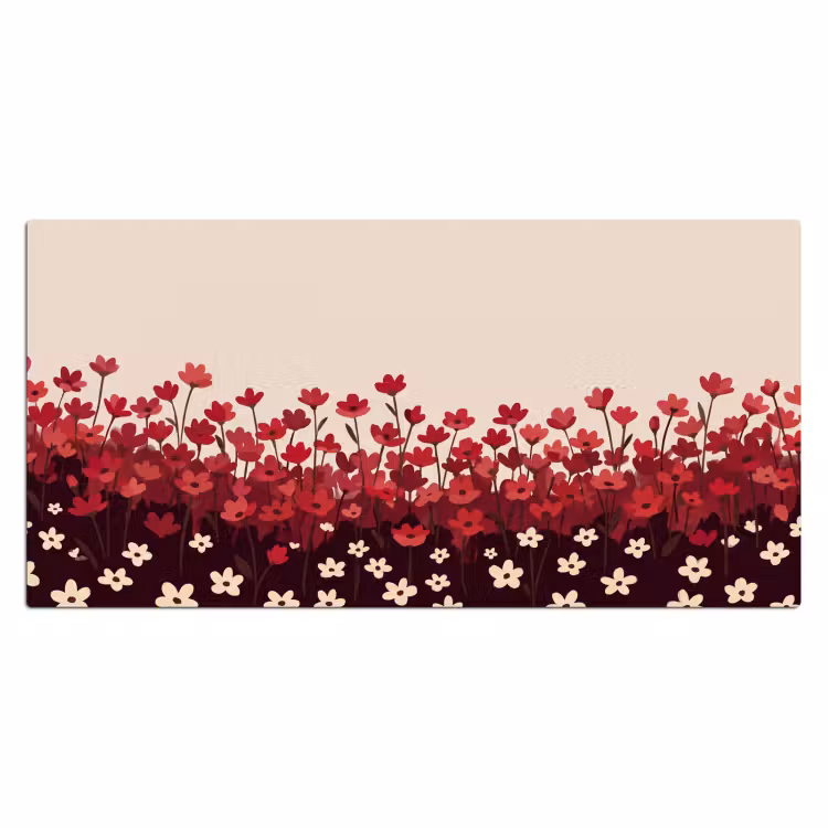 Bureau onderlegger - Bloemen - Rood - Natuur — 2