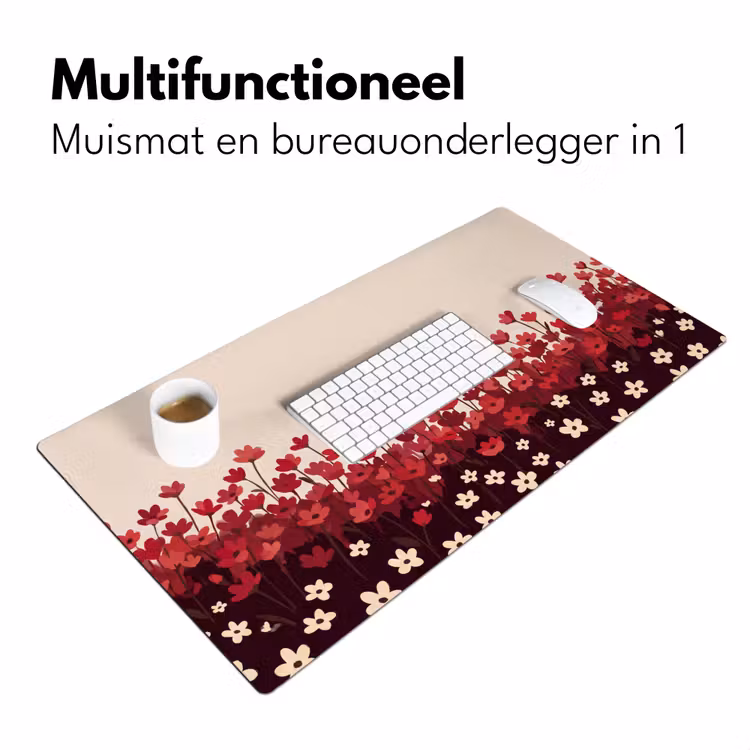 Bureau onderlegger - Bloemen - Rood - Natuur — 7