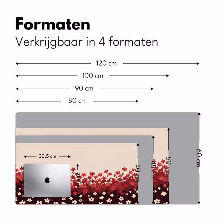 Bureau onderlegger - Bloemen - Rood - Natuur — 8