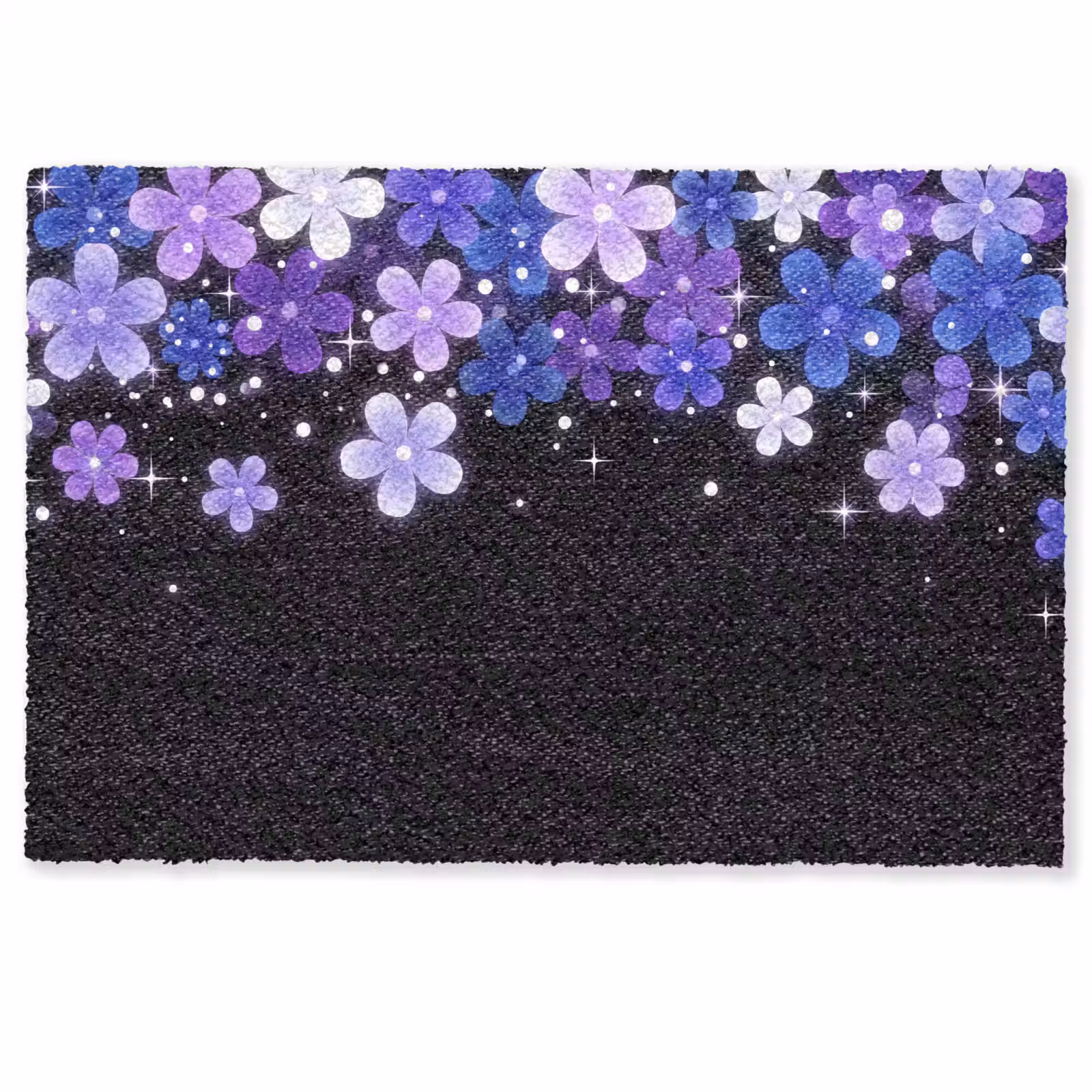 Deurmat - Bloemen - Paars - Modern — 1