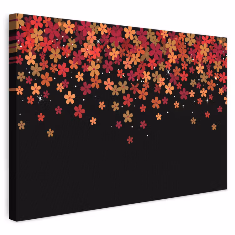 Canvas schilderij - Bloemen - Abstract - Oranje — 1