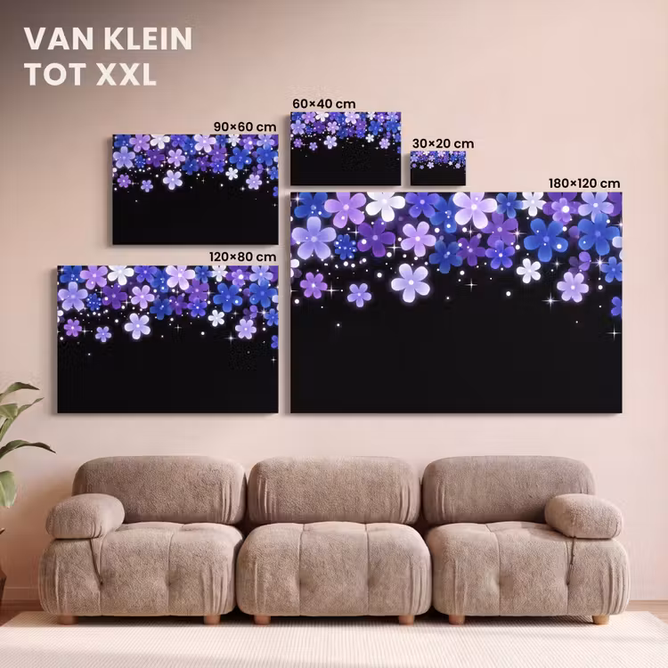 Canvas schilderij - Bloemen - Paars - Modern — 8