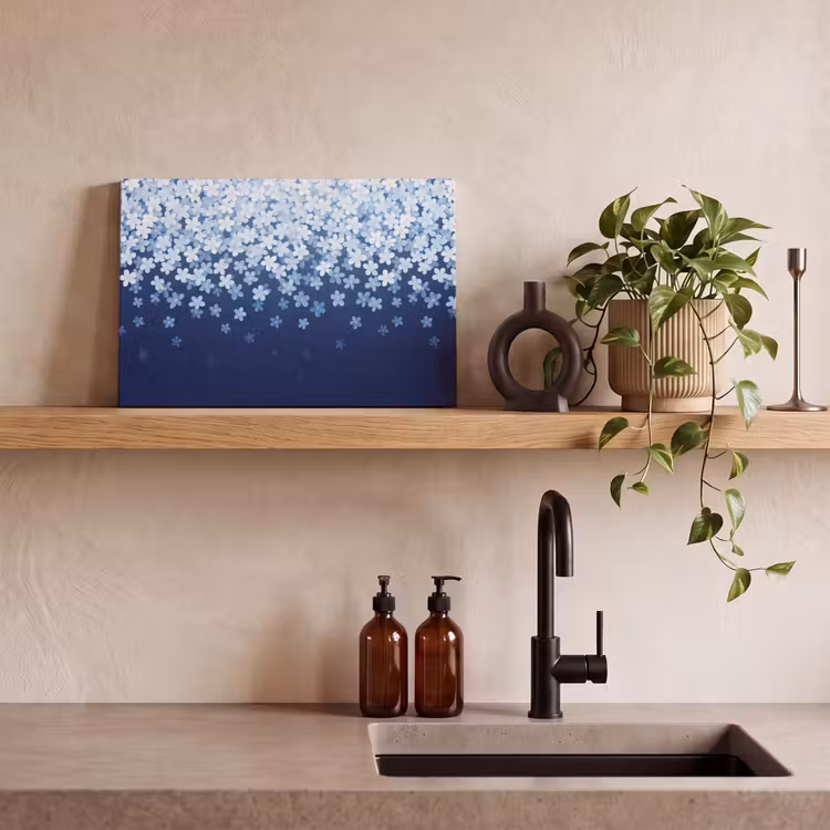 Canvas schilderij - Bloemen - Vallend - Decoratief — 4