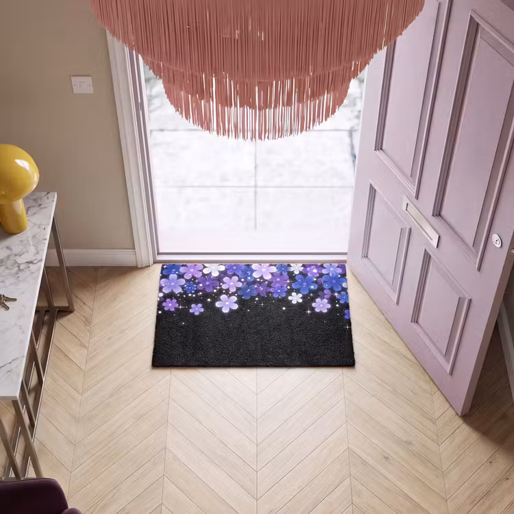 Deurmat - Bloemen - Paars - Modern — 4
