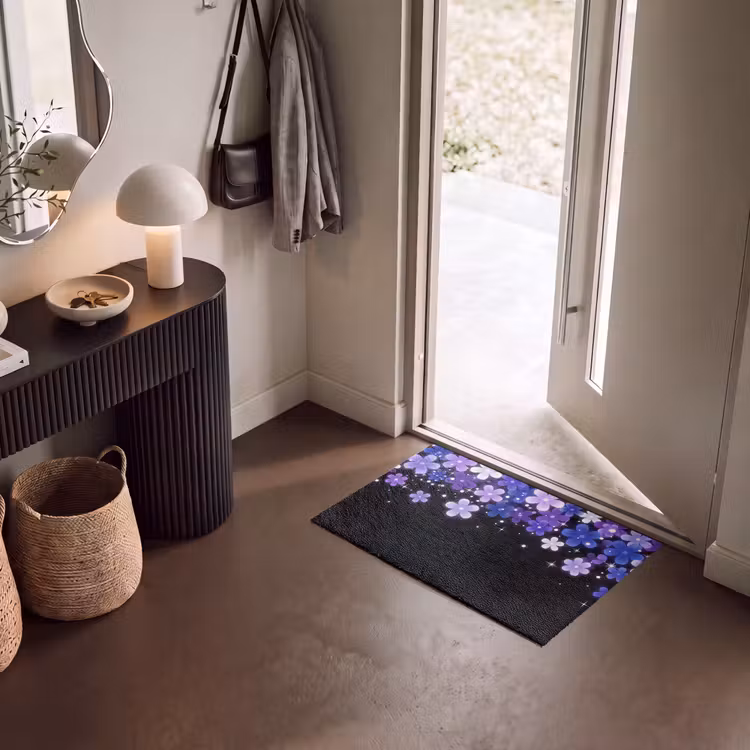 Deurmat - Bloemen - Paars - Modern — 8