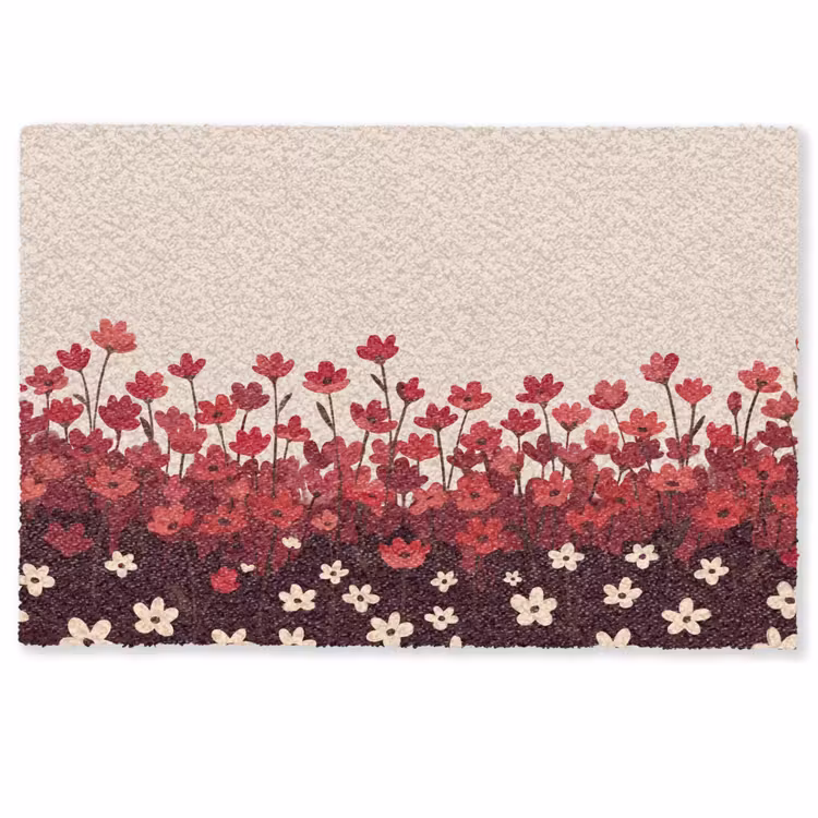 Deurmat - Bloemen - Rood - Natuur — 1