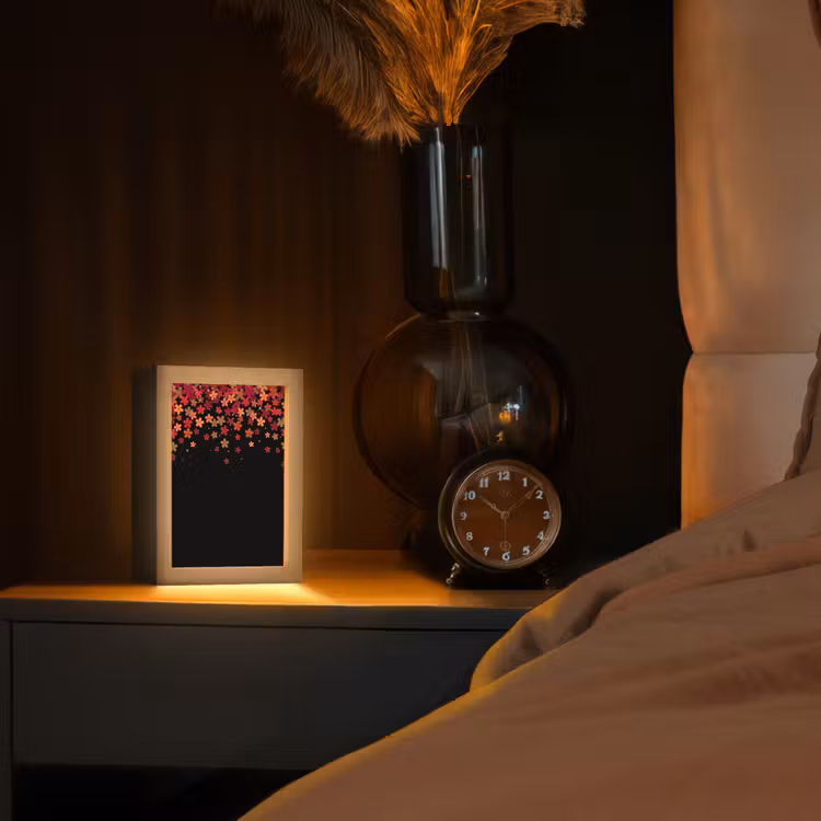 Gepersonaliseerde Lightbox - Bloemen - Abstract - Oranje — 2