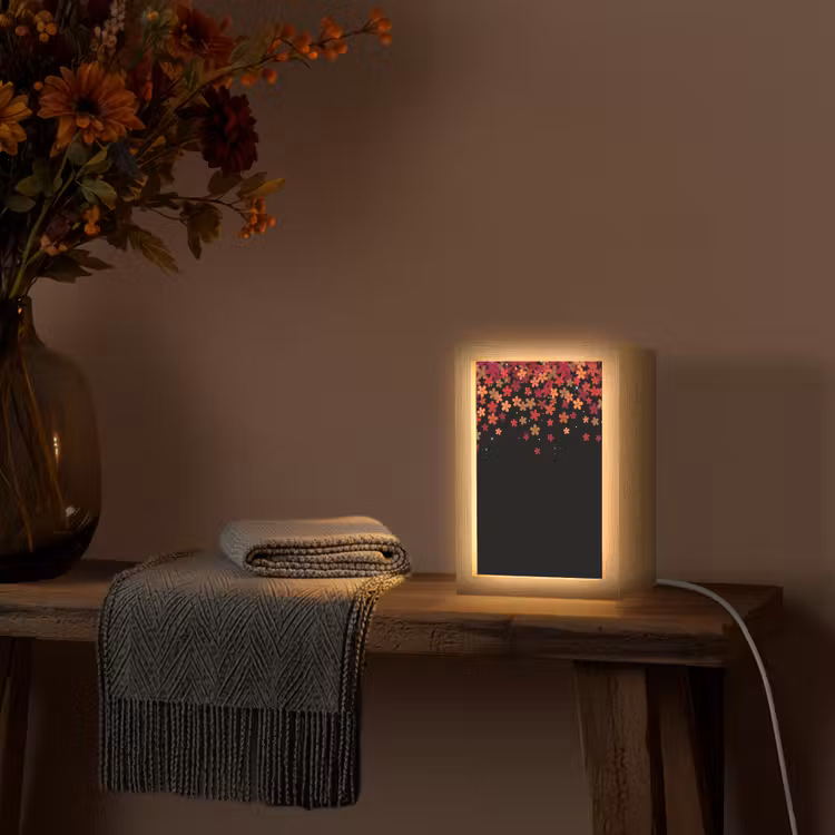 Gepersonaliseerde Lightbox - Bloemen - Abstract - Oranje — 3