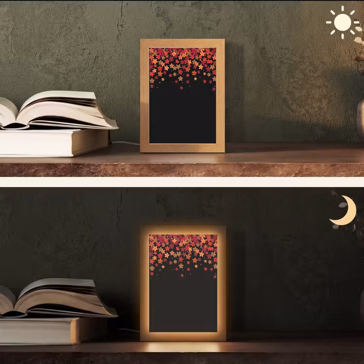 Gepersonaliseerde Lightbox - Bloemen - Abstract - Oranje — 5