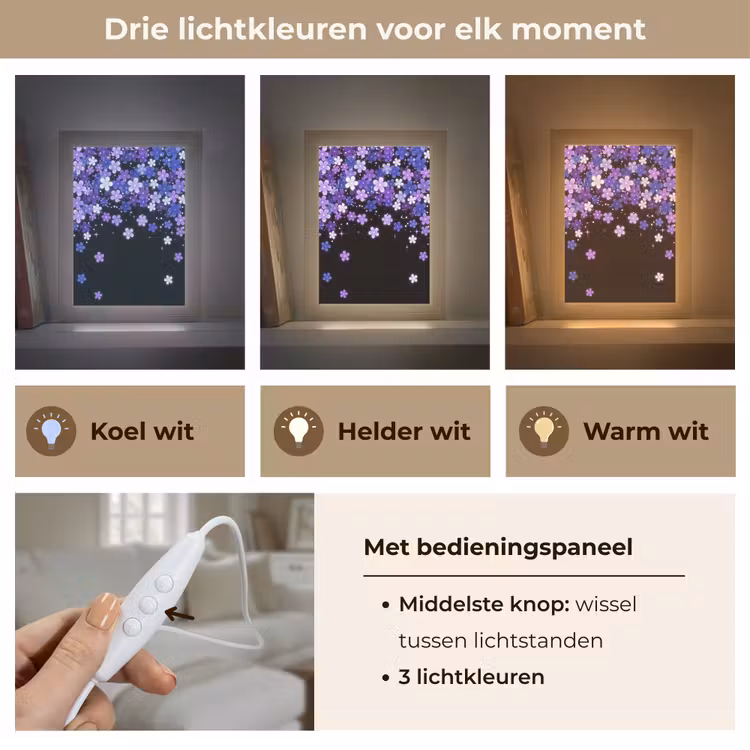 Gepersonaliseerde Lightbox - Bloemen - Paars - Modern — 6