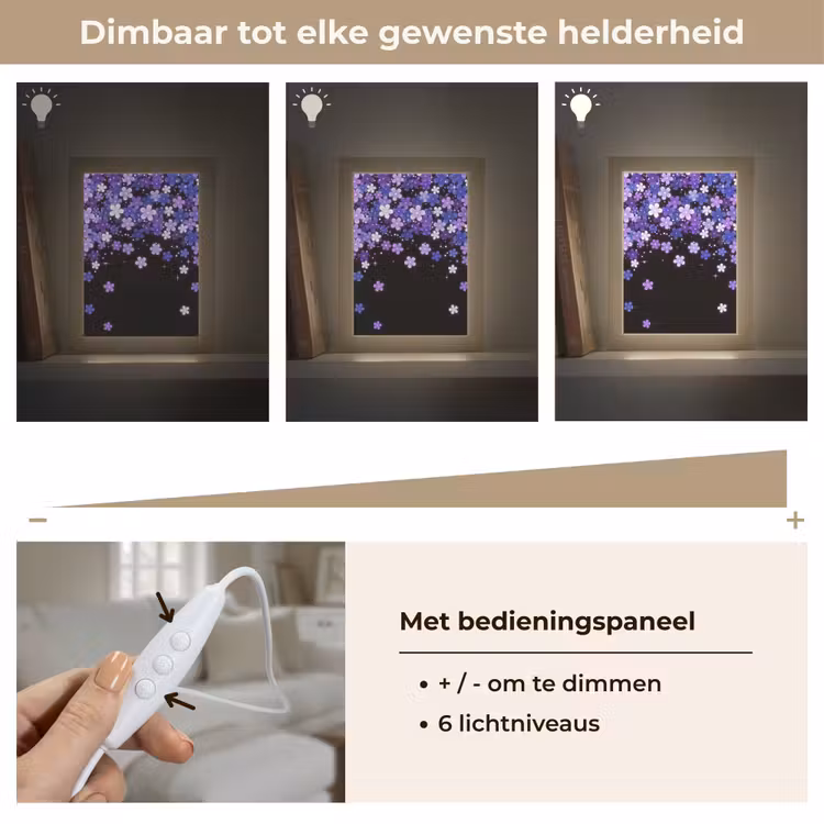 Gepersonaliseerde Lightbox - Bloemen - Paars - Modern — 8