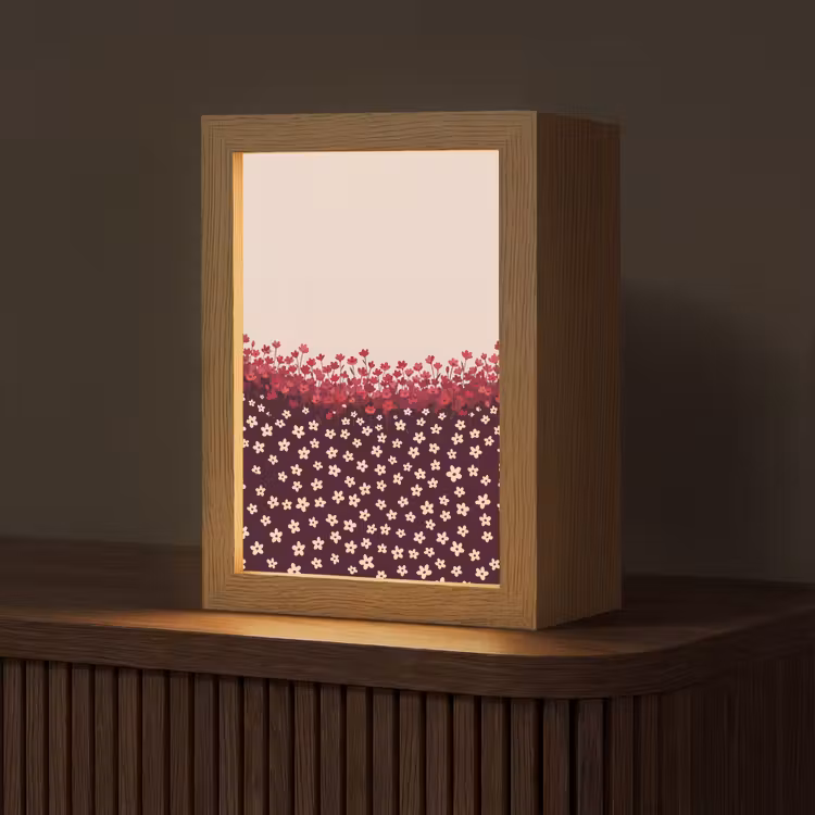 Gepersonaliseerde Lightbox - Bloemen - Rood - Natuur — 1