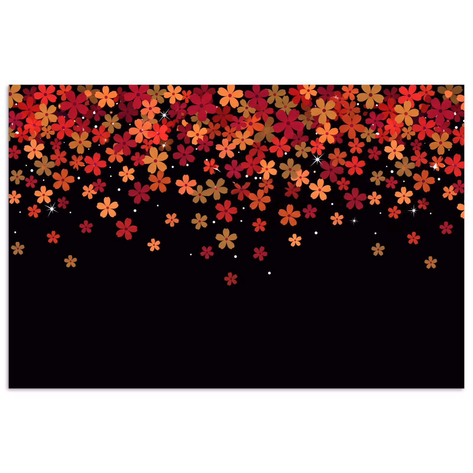 Poster - Bloemen - Abstract - Oranje — 1