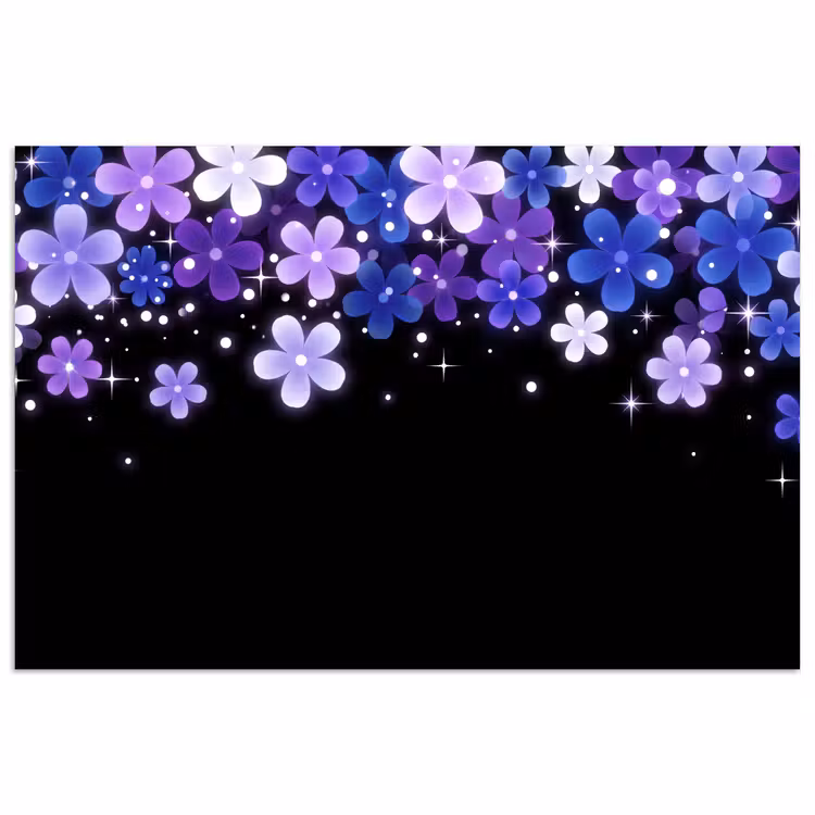 Poster - Bloemen - Paars - Modern — 1