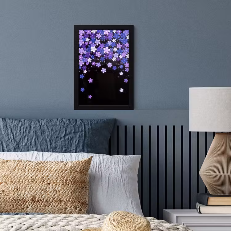 Poster met lijst - Bloemen - Paars - Modern — 3