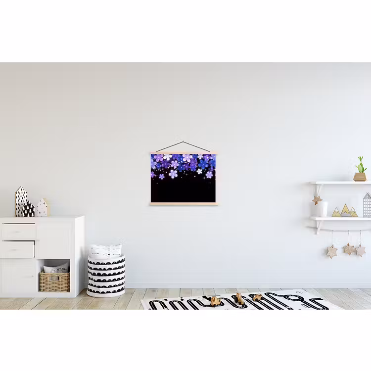 Schoolplaat - Bloemen - Paars - Modern — 3