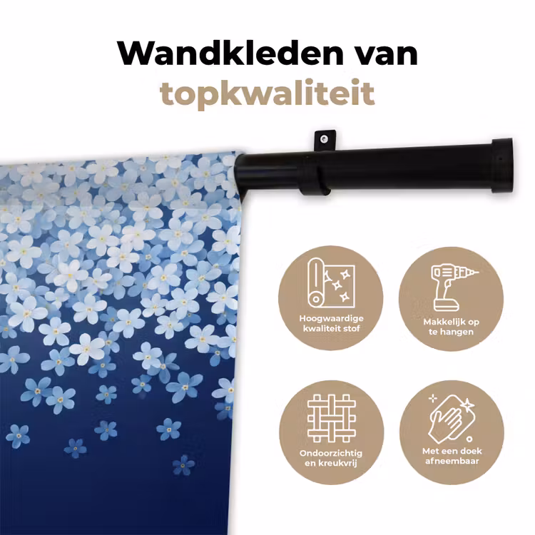 Wandkleed - Bloemen - Vallend - Decoratief — 3