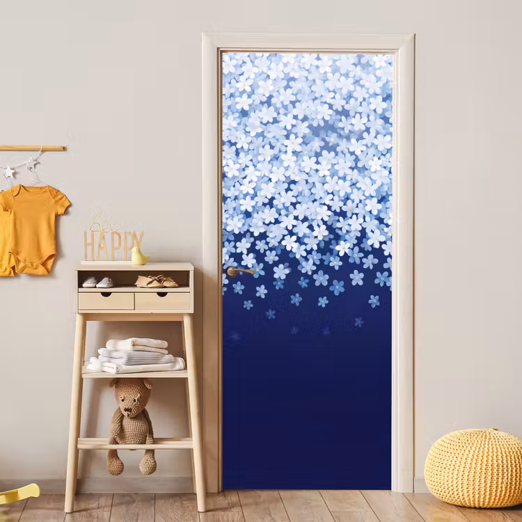 Deursticker - Bloemen - Vallend - Decoratief — 6