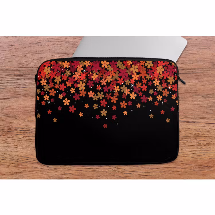 Laptophoes - Bloemen - Abstract - Oranje — 2