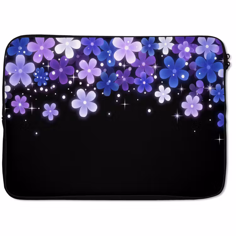 Laptophoes - Bloemen - Paars - Modern — 1