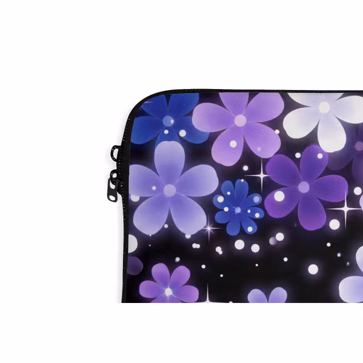 Laptophoes - Bloemen - Paars - Modern — 5