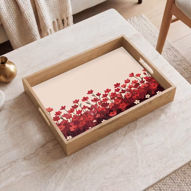 Dienblad - Bloemen - Rood - Natuur — 2