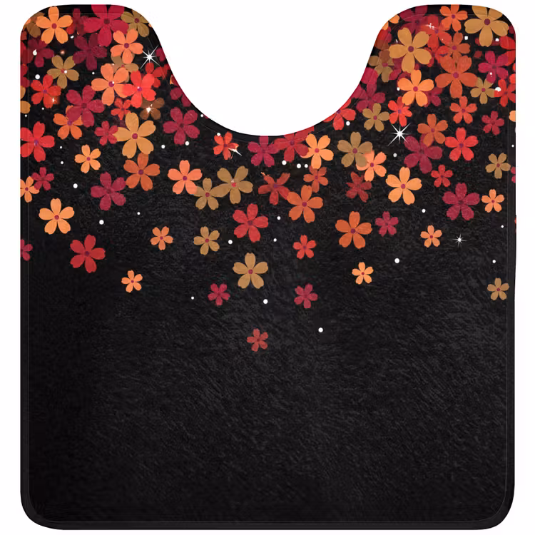 Wc Mat - Bloemen - Abstract - Oranje — 1