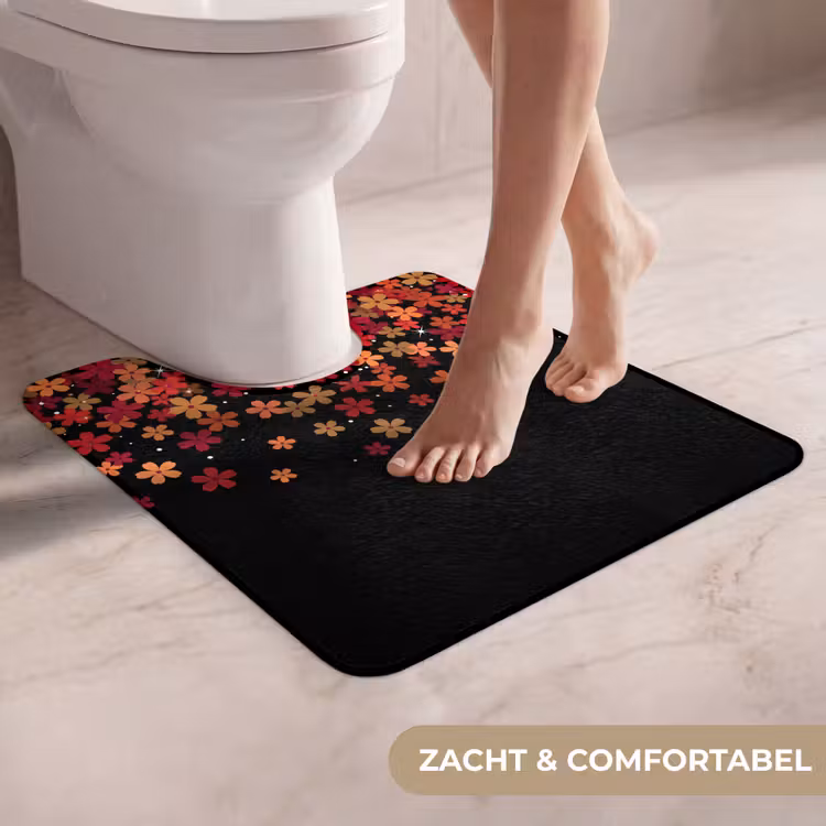 Wc Mat - Bloemen - Abstract - Oranje — 5