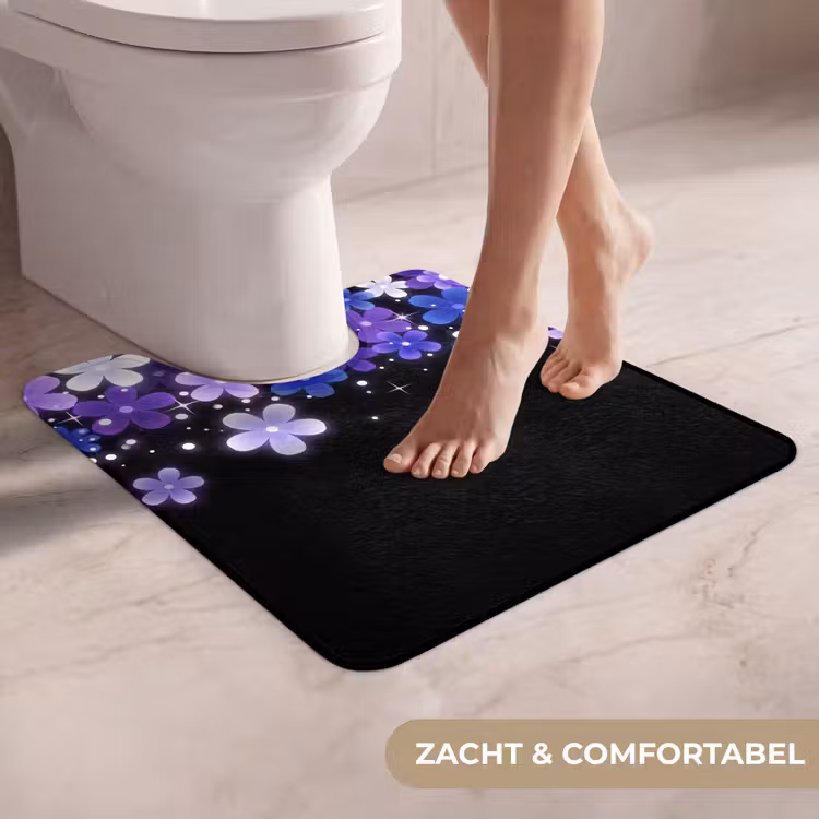 Wc Mat - Bloemen - Paars - Modern — 5