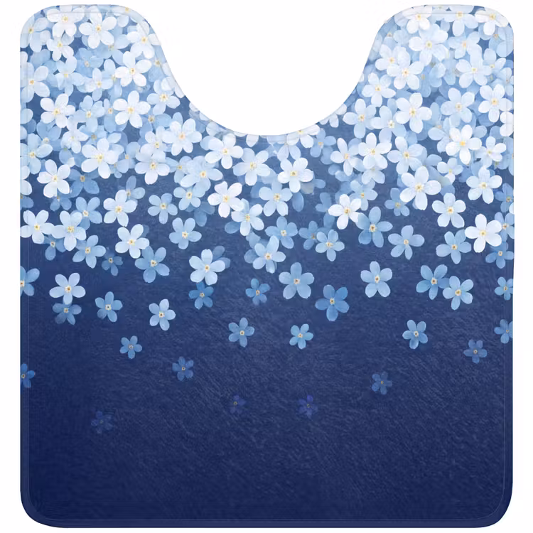 Wc Mat - Bloemen - Vallend - Decoratief — 1