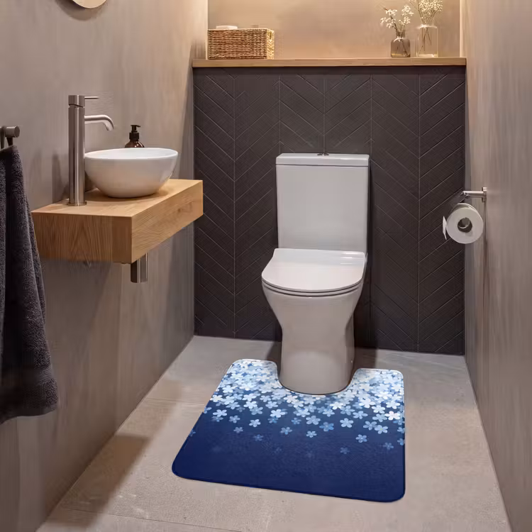 Wc Mat - Bloemen - Vallend - Decoratief — 2