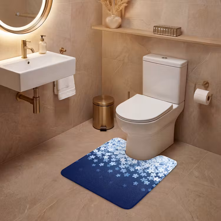 Wc Mat - Bloemen - Vallend - Decoratief — 3