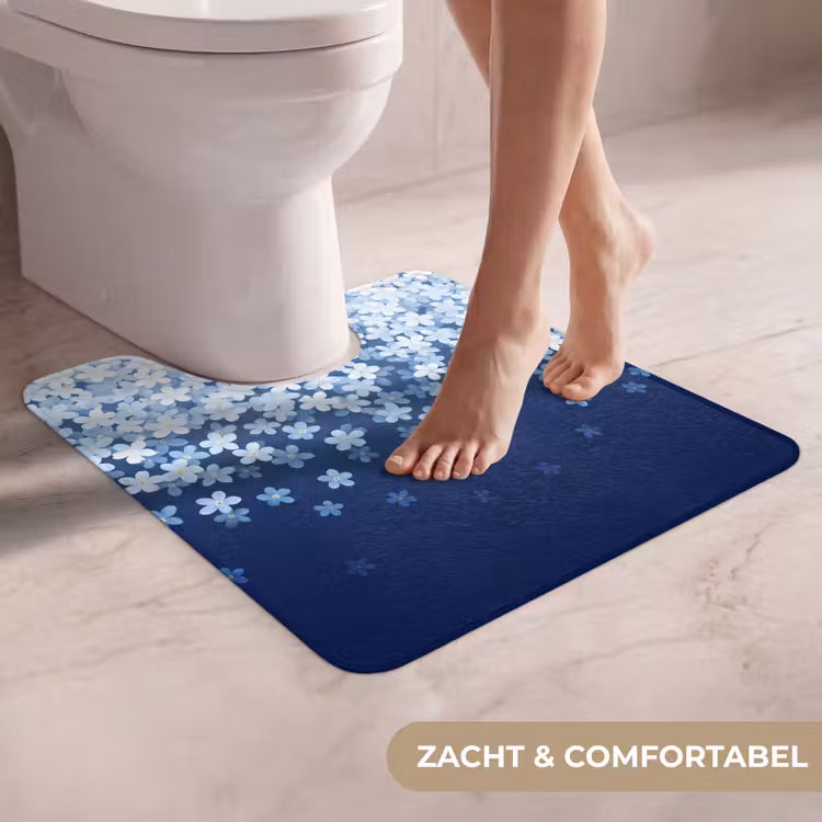 Wc Mat - Bloemen - Vallend - Decoratief — 5
