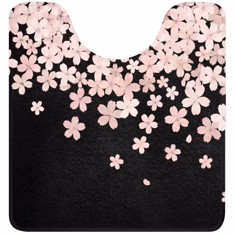 Wc Mat - Roze bloemen - Natuur — 1