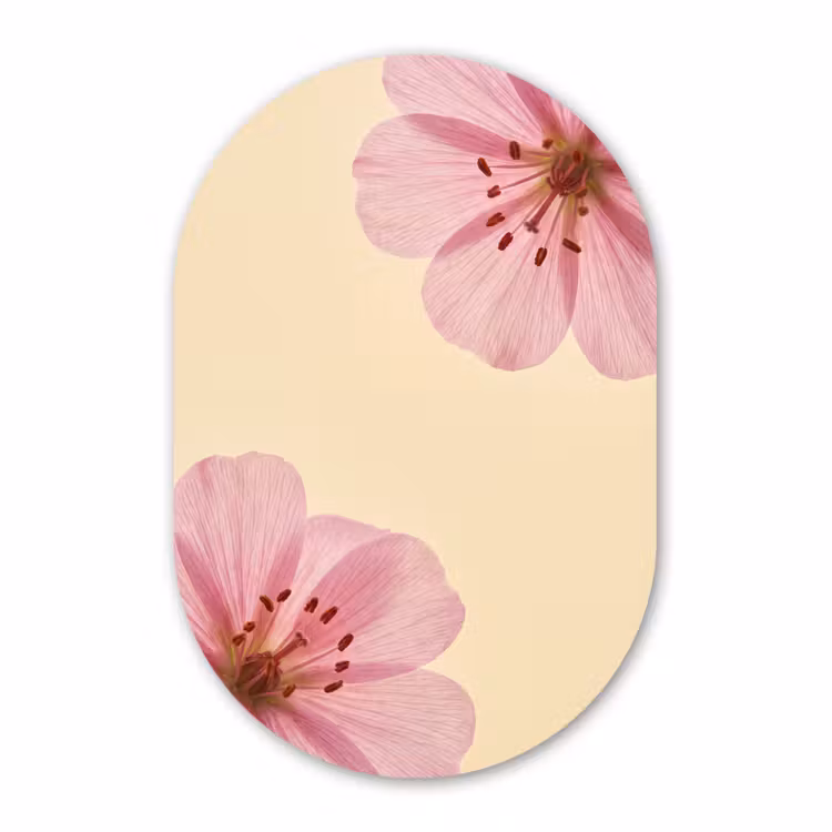 Muurovaal aluminium - Bloemen - Flora - Pastel — 1